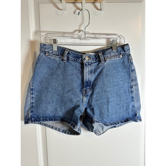 Tommy Hilfiger Denim Shorts Women's Size 10 Blue High Waist Mom Shorts - Picture 1 of 4